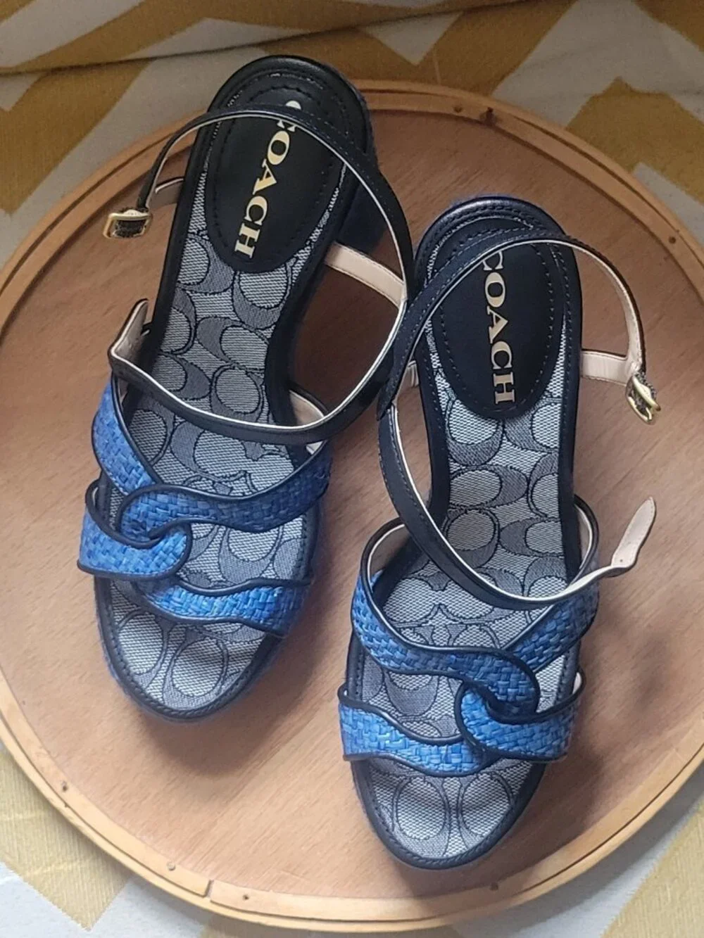Coach Talina Sandal - Washed Chambray/Black